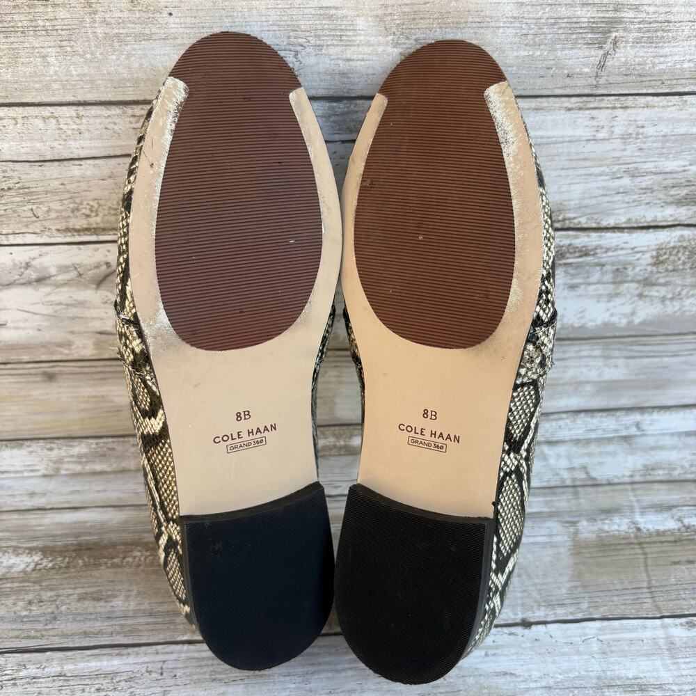Cole Haan Leather Horse Bit Loafers Sz 8B Python Reptile Embossed‎ Maximalist - Picture 10 of 12